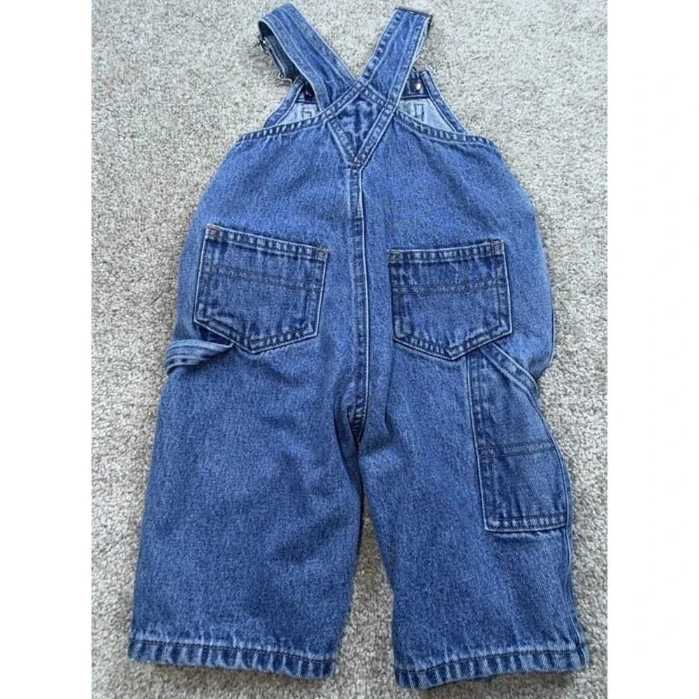 Old Navy Baby Denim Overalls 3-6 Months Medium Wash Blue Carpenter Utility